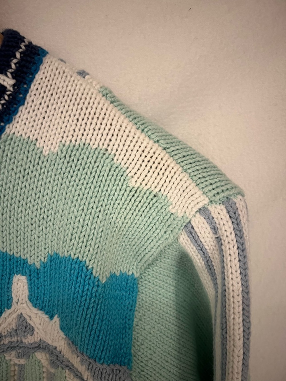 Vintage 90s Storybook Knits Greece Greek Roman Themed Cardigan Sweater Size S - Picture 9 of 9